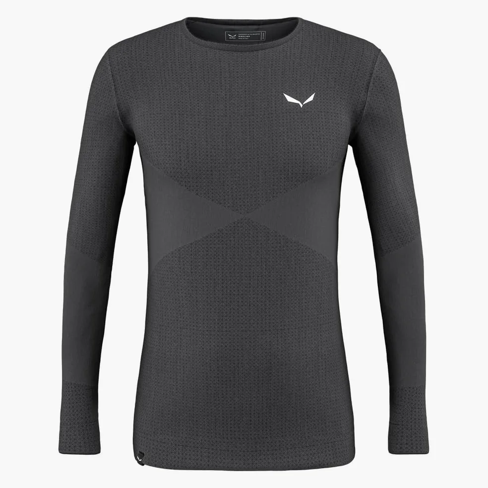 SALEWA Zebru Med Warm Amr M L/S tee. Camiseta, Hombre