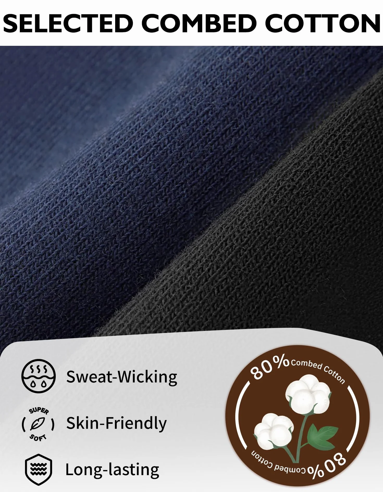 CLOSEMATE 6 Pares Calcetines Ejecutivos Hombre Altos Finos Transpirables Largos Sin Costuras de Trabajo Elásticos Traje Vestir Algodon Negros