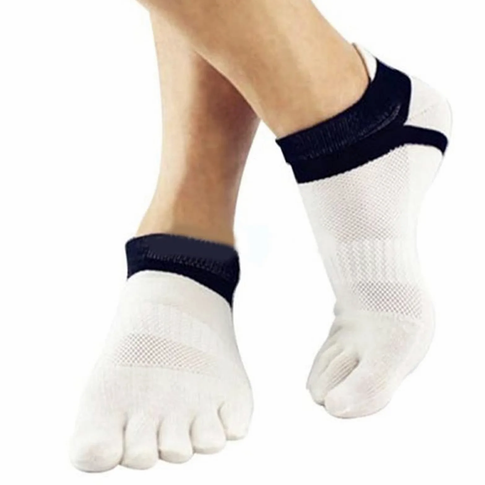 Calcetines for Hombres al Aire Libre Calcetines de algodón Transpirables Deportes Ciclismo Ciclismo Carrito de 1 Dedo Toe Slight Sock Cycling Socks