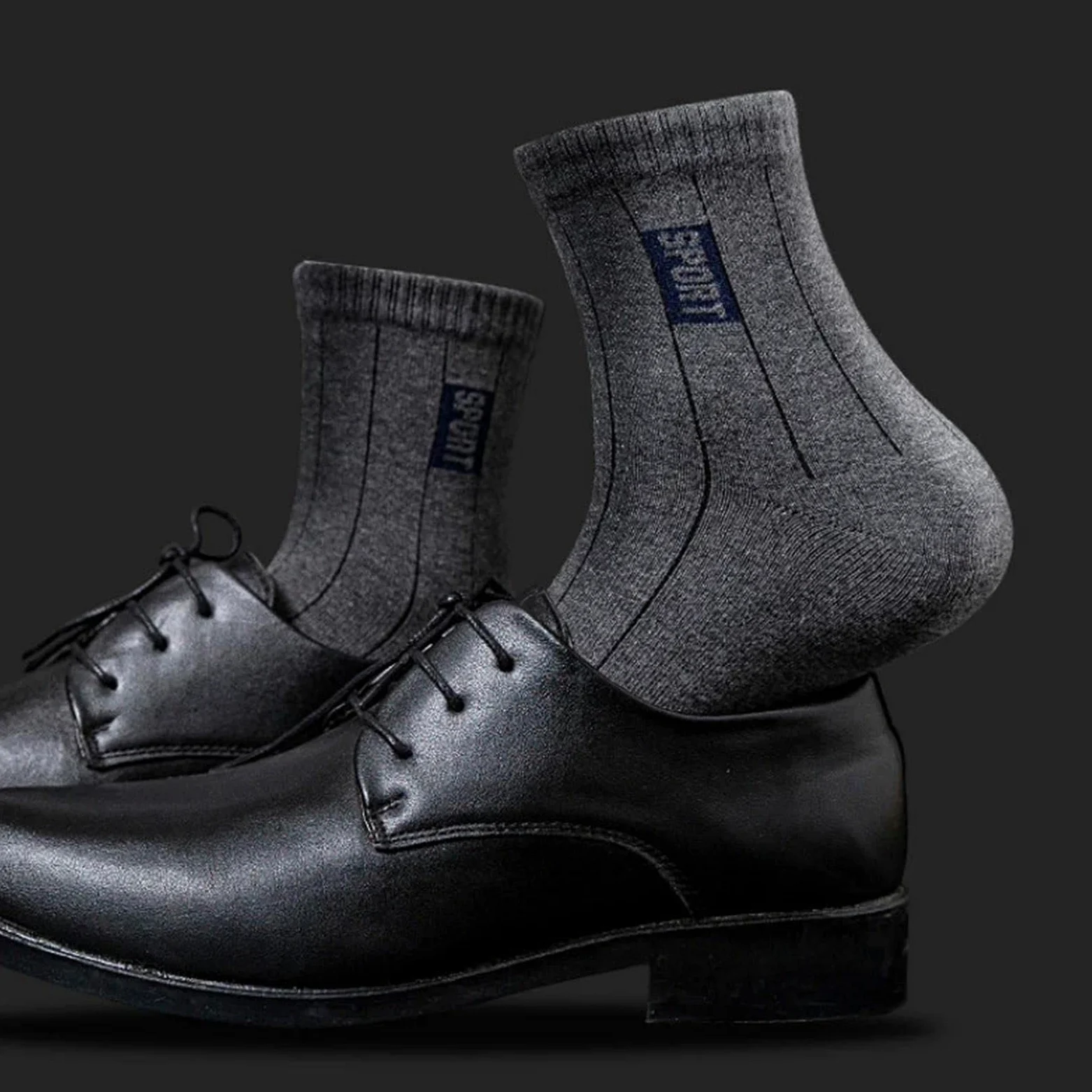 UKKO Calcetines de Hombre 20Pcs = 10Pairs Hombres Calcetines Algodón Transpirable Absorble Absaborete Medio Combillos Medios-10 Black,EUR 38-44