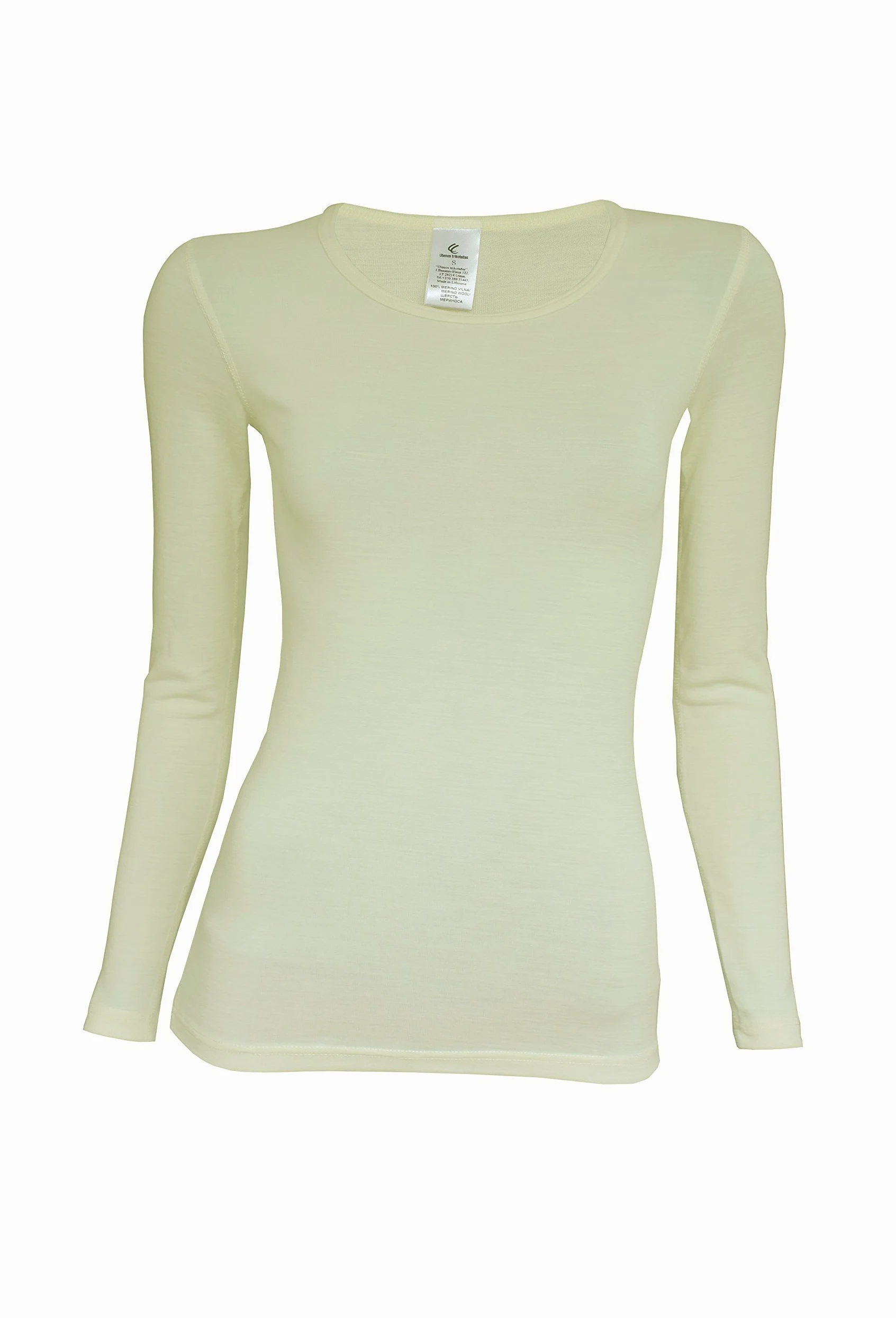 UTENOS camiseta térmica de manga larga para mujer 100% lana de merino, fabricada en la UE