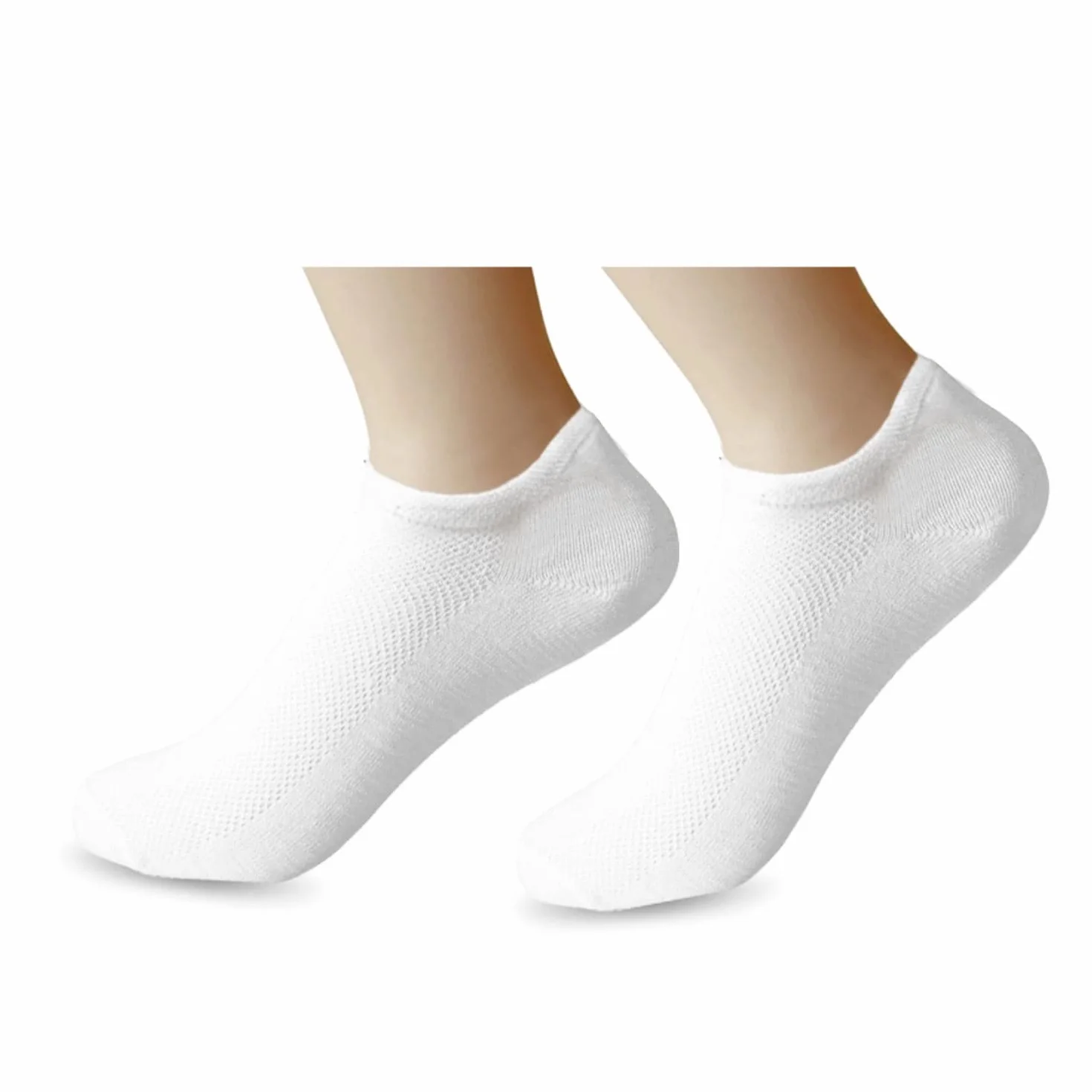 12 Pares - Calcetines tobilleros niña - Calcetines tobillero niño - Blancos