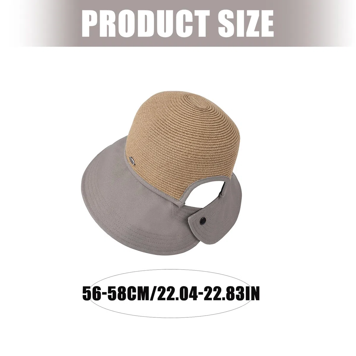 Elegante gorra de pescador con protección solar, tamaño ajustable para jardinería al aire libre, sombrero unisex de ala ancha