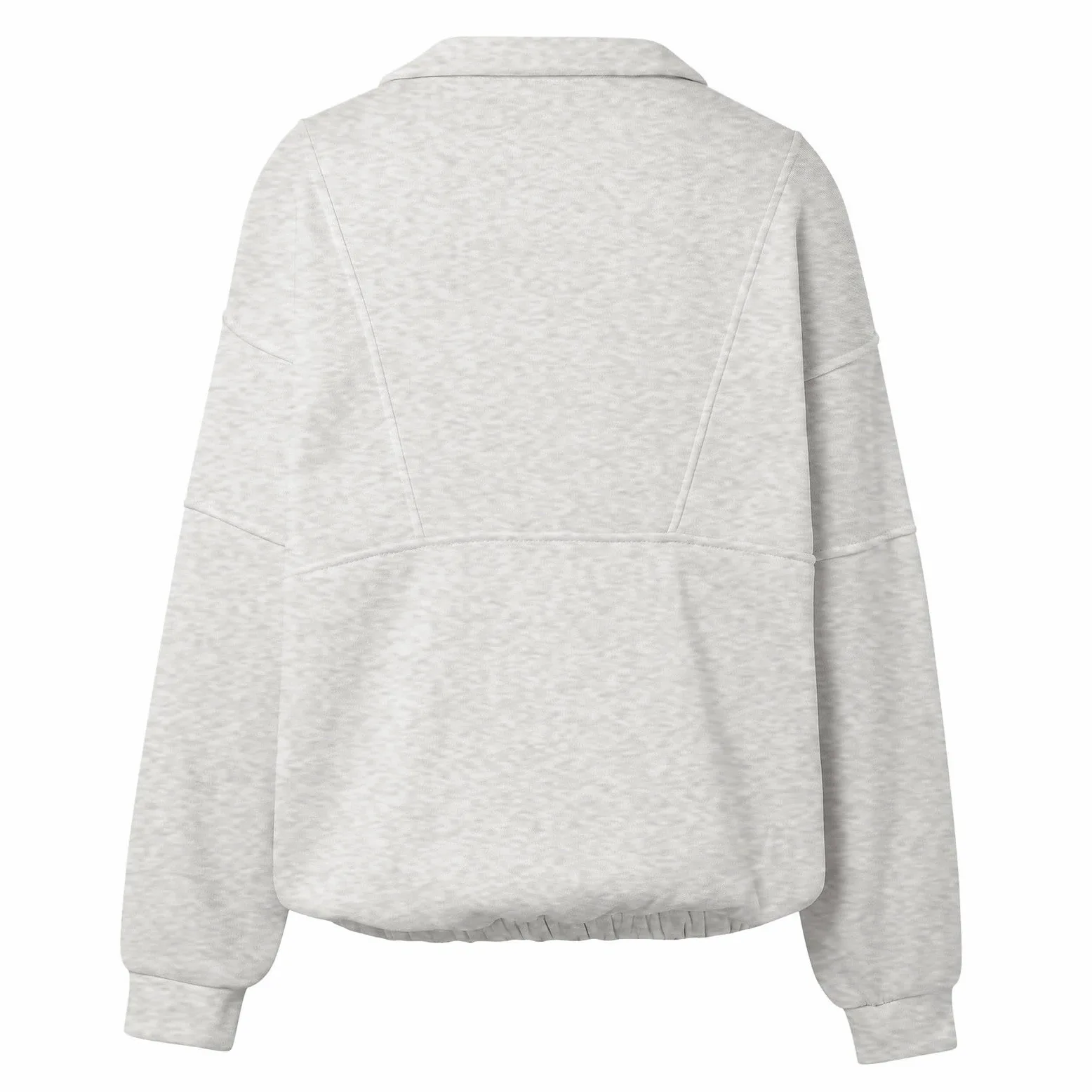 Sudaderas de moda con media cremallera para mujer, casual, manga larga, cuello con cremallera de un cuarto, trajes de invierno y otoño, cuello alto, ajuste holgado, lindas camisetas cómodas para mujer