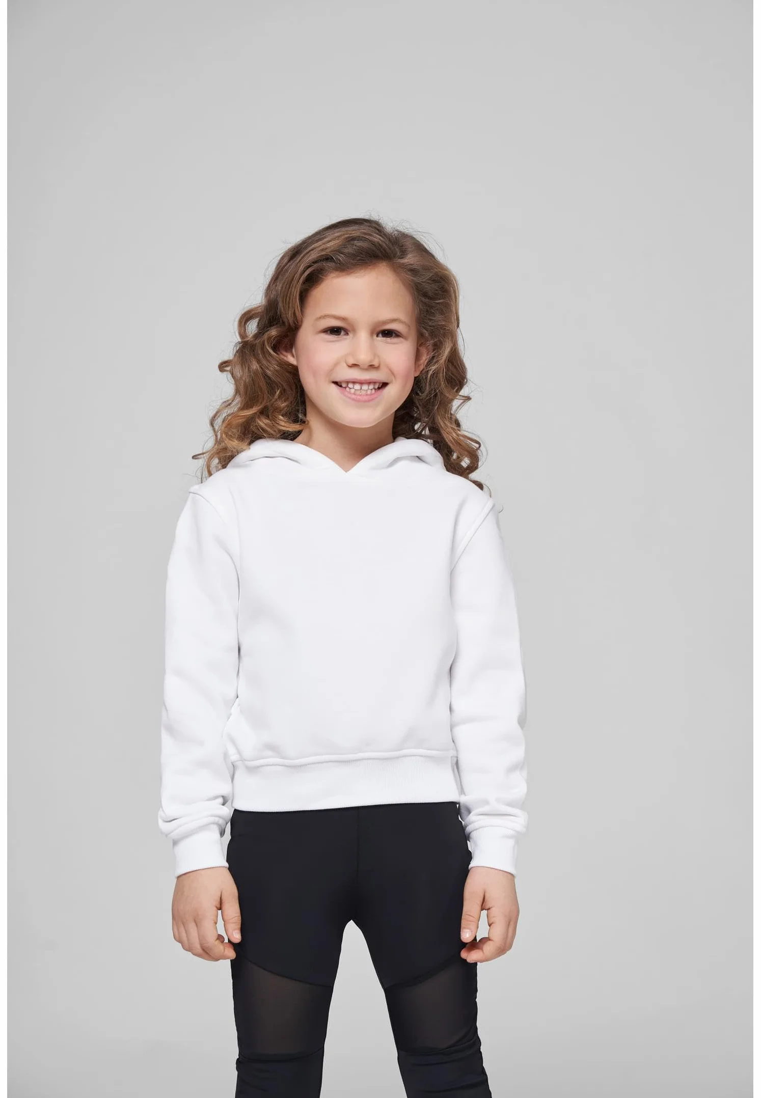 Build Your Brand Girls Cropped Sweat Hoody Sudadera con Capucha Niñas