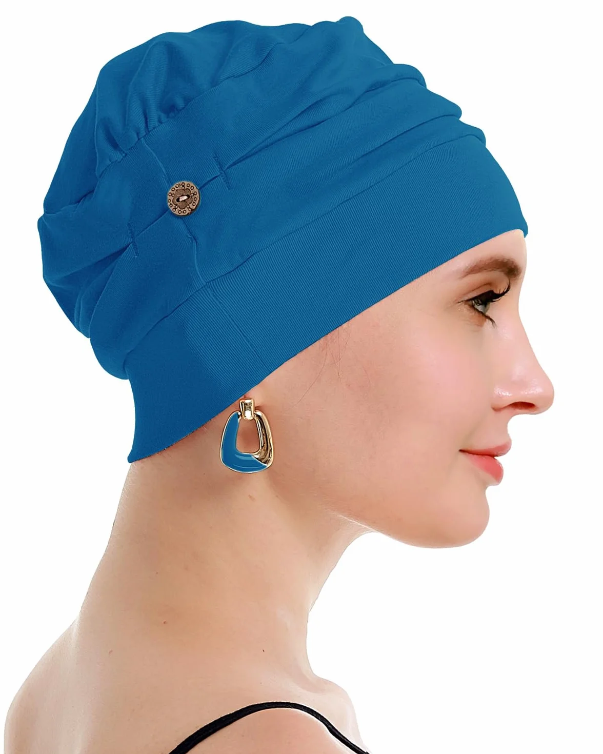 Gorro de algodón para quimioterapia mujer cáncer pérdida de cabello ligero