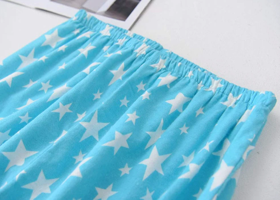 Conjunto De Pijamas De Mujer, Conjunto De Pijama Suave Conjuntos De Salón Con Estampado De Estrellas De Algodón Tejido Top & Pantalones Con Botones Pjs Set Ropa De Dormir De Manga Larga Ropa De Do