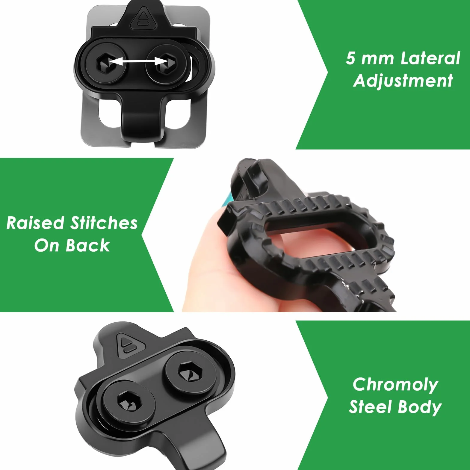Cleats de bicicleta con placas antideslizantes compatibles con pedales Shimano MTB SPD (SH51) para Cleats Shimano SPD para entrenamiento en interiores, ciclismo al aire libre y commuting