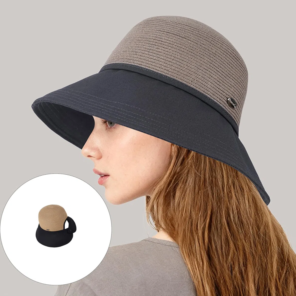 Elegante gorra de pescador con protección solar, tamaño ajustable para jardinería al aire libre, sombrero unisex de ala ancha