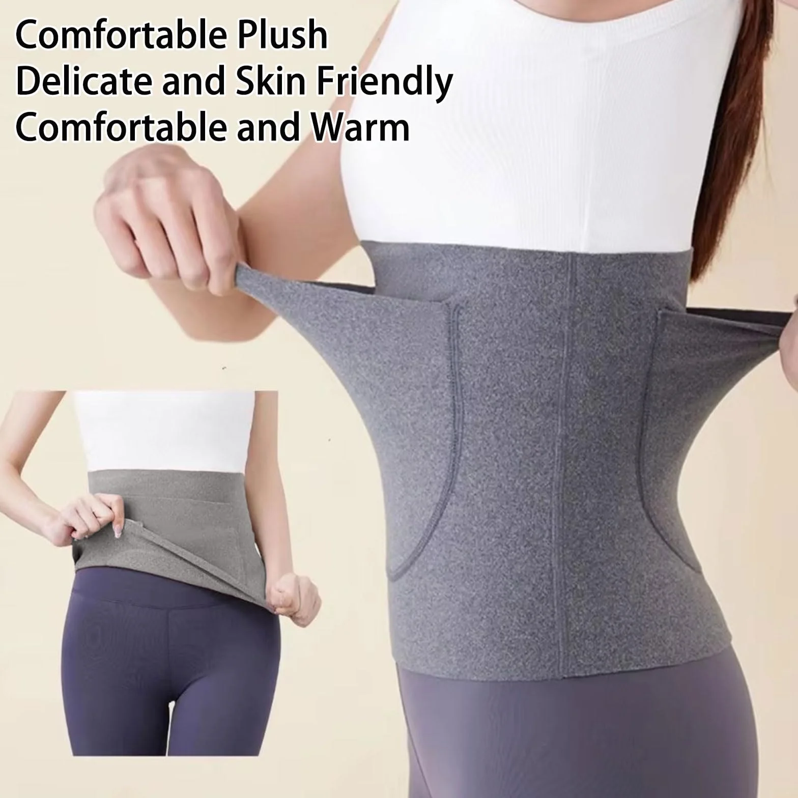 Faja Termica Lumbar,Faja Lumbar Caliente,Cinturón de Calor para Lumbares,Cinturón Calentador de Invierno,Faja Lumbar Caliente para Hombres Mujeres para Cintura de Apoyo Caliente Dolores Menstruales