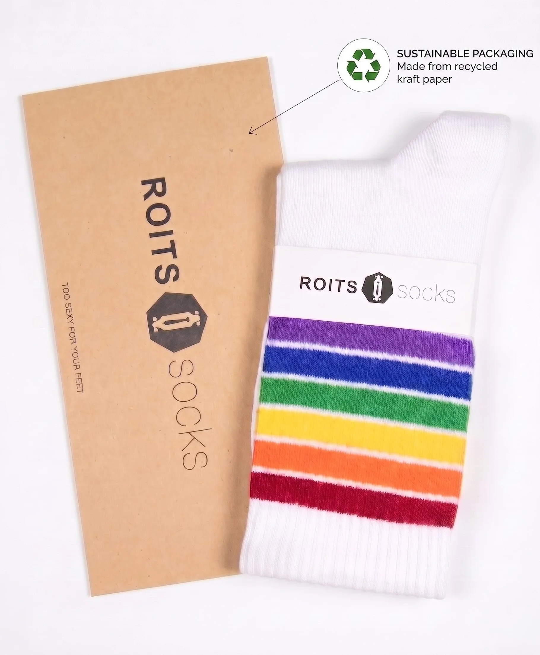 Calcetines Pride Sport Premium Unisex - Calcetines Deportivos de Algodón con Bandera Arcoíris LGTBI - Accesorios Cabalgata Orgullo LGTBQ+ para Hombre y Mujer