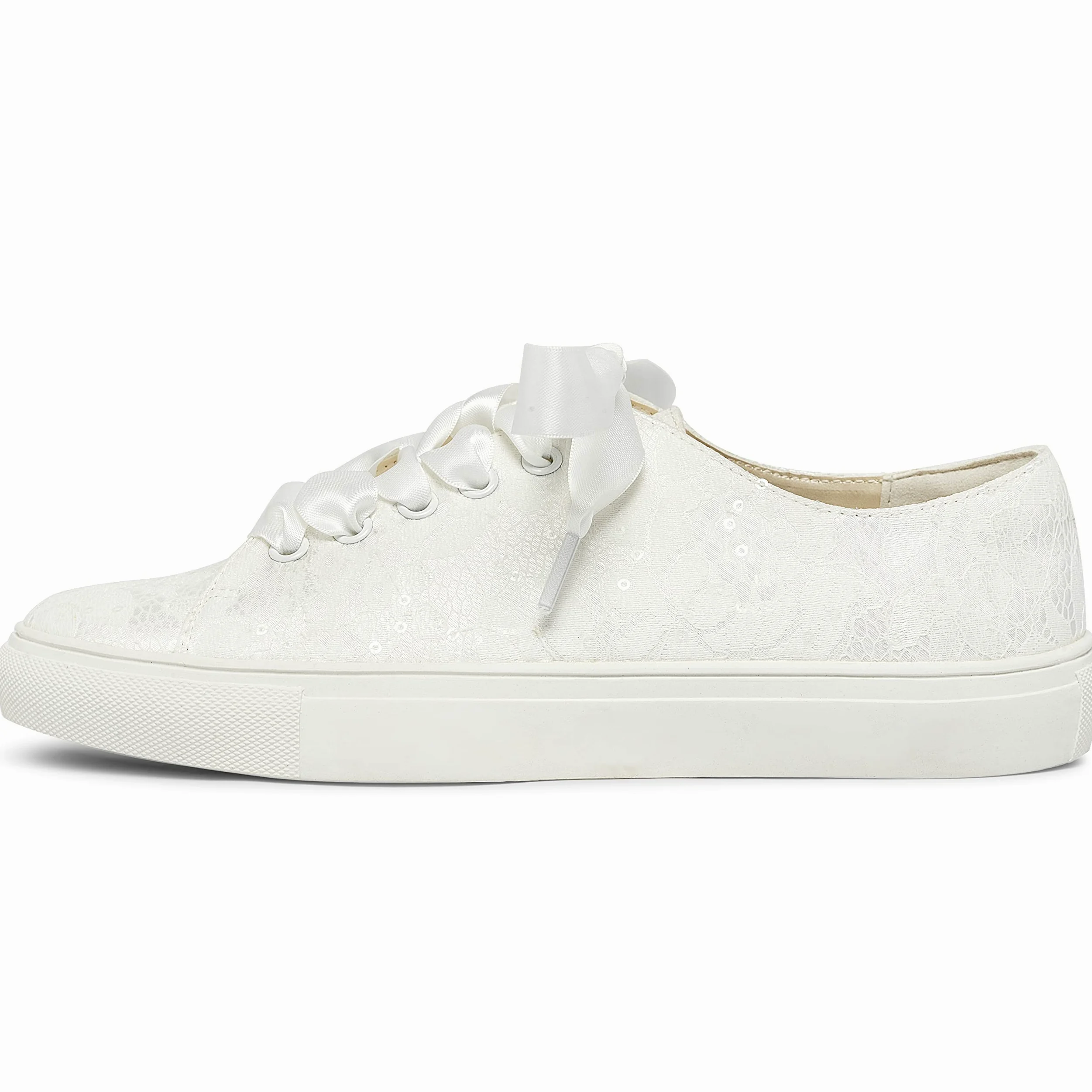 JIAJIA 8831Y Zapatos de Boda Zapatillas de Novia Planas Tenis de Novia Zapatillas de Encaje - Personalización Disponible