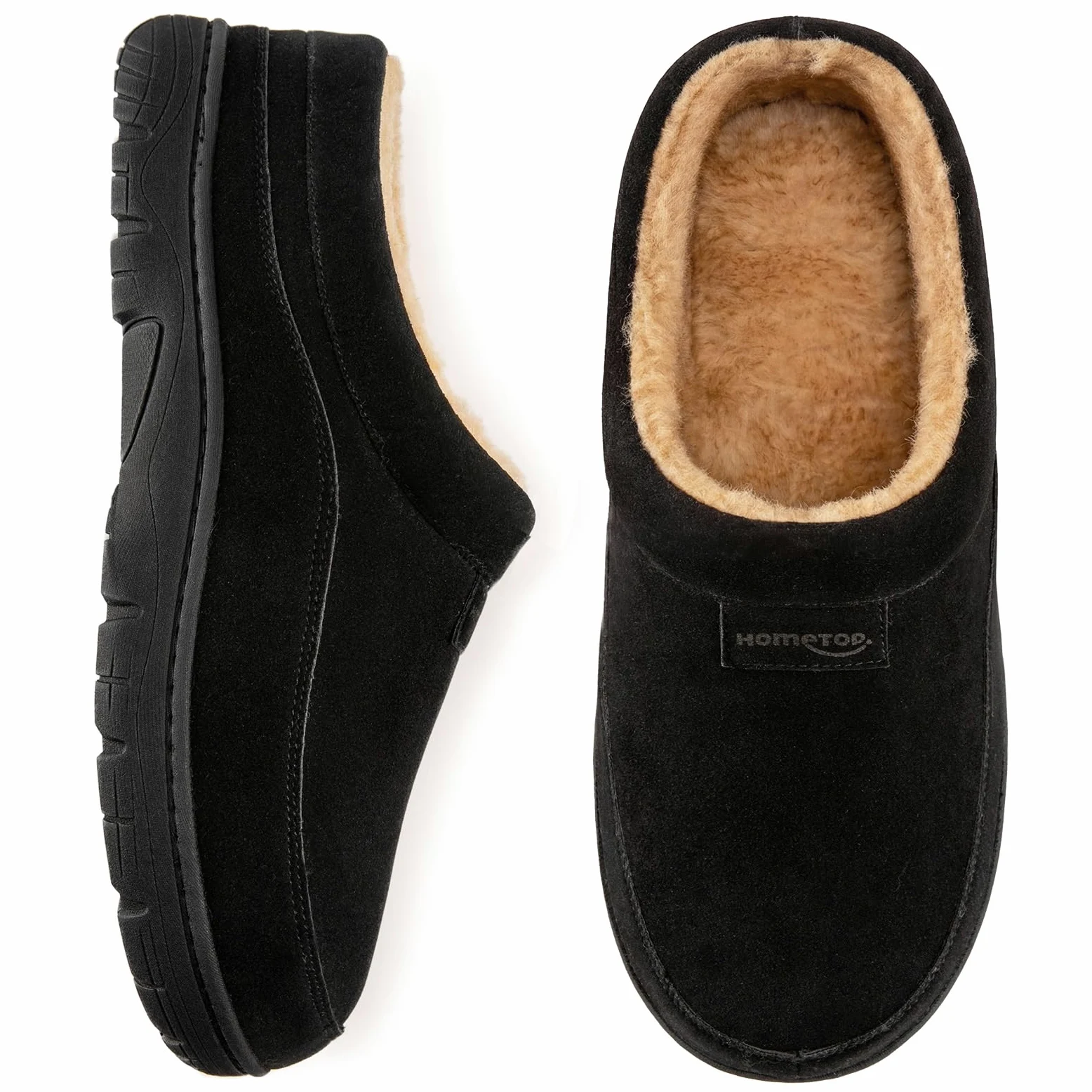 HomeTop Pantuflas Mocasín de hombre Suave Caliente Antideslizante Espuma con memoria Interior Zapatos de casa