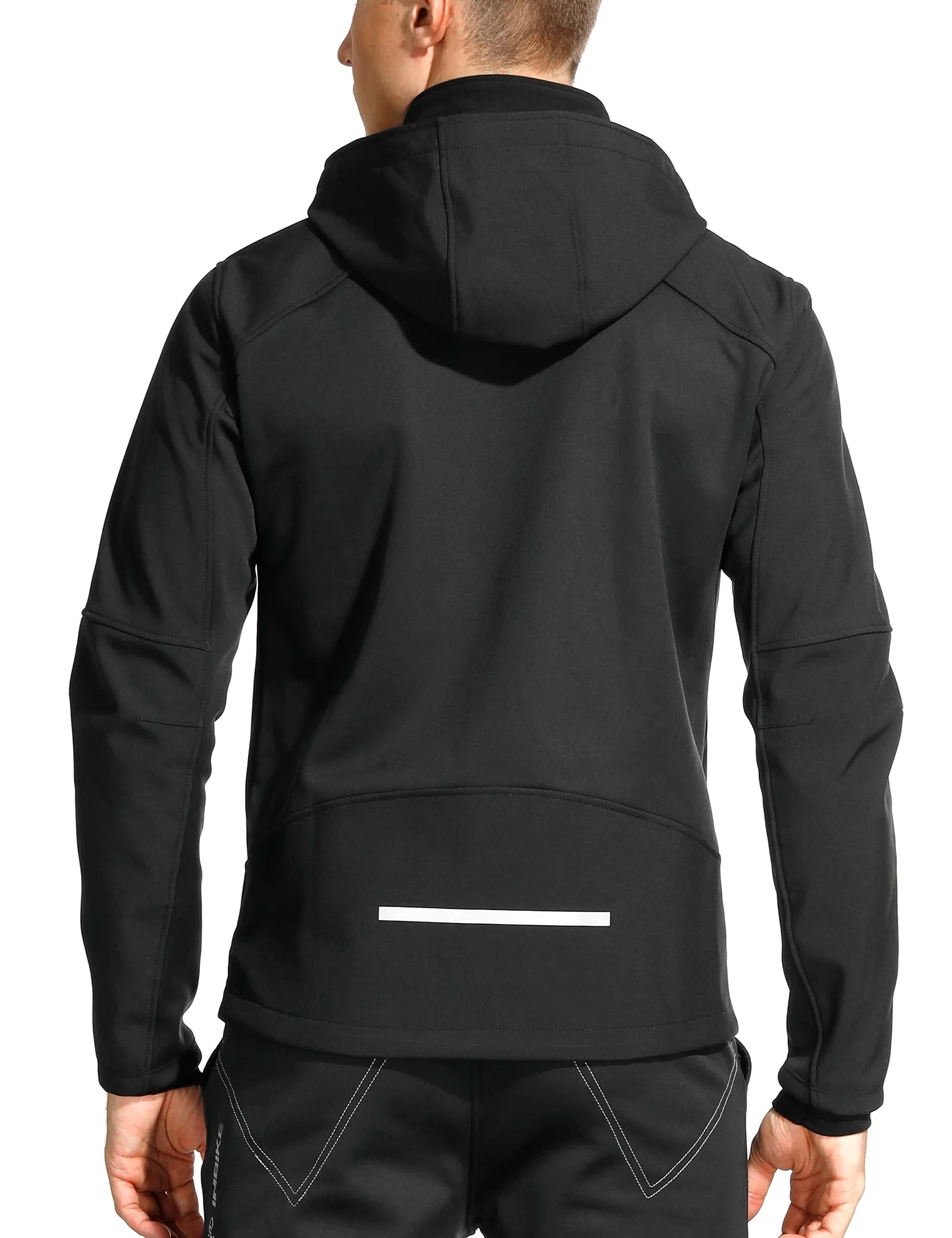 INBIKE Chaqueta Softshell Cálida Para Invierno Cazadora Resistente Al Viento y Agua Con Capucha Extraíble y Forro Polar Suave Para Trekking Senderismo Escalada Ciclismo Running 7103