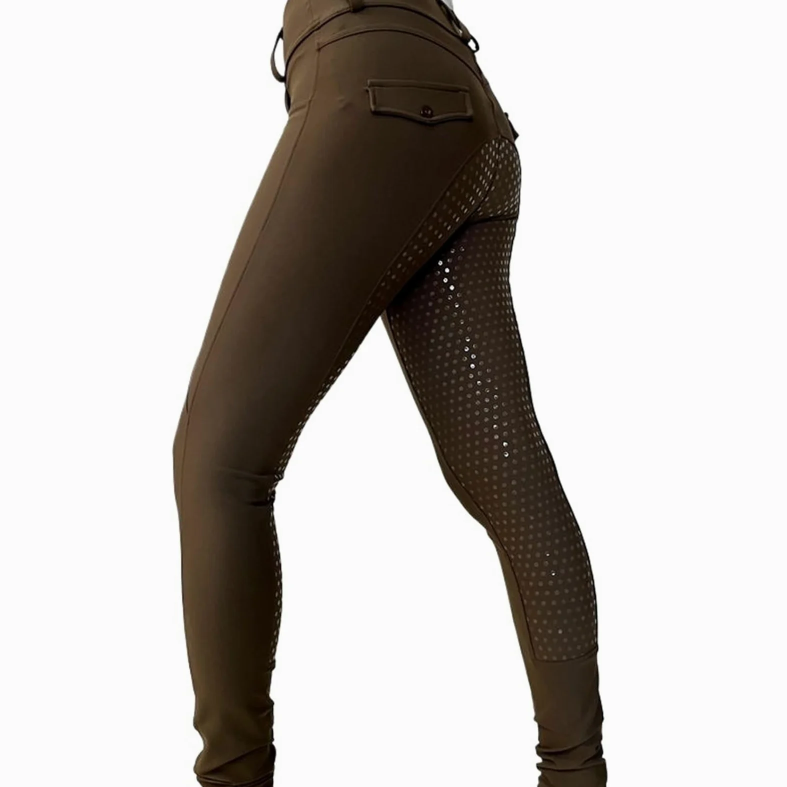 Mallas de equitación silicona for competición, con bolsillo, for mujer, for entrenamiento y Para Montar(Black riding pants,XL)
