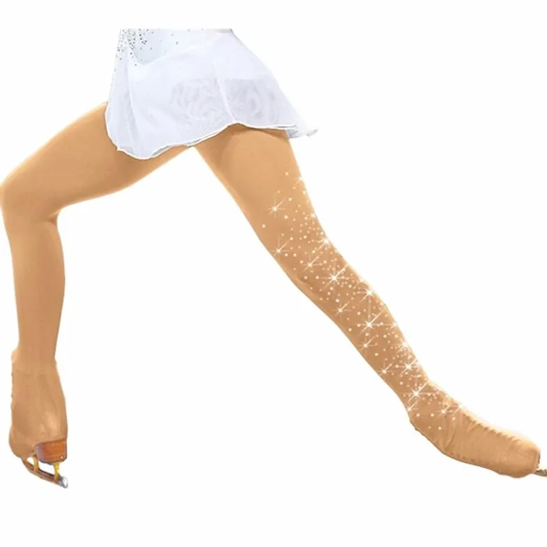 Medias de patinaje artístico para niños y adultos con hebilla