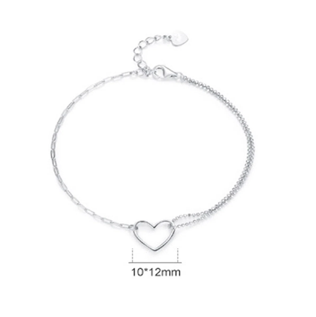Pulsera de oro de 18 quilates Au750 para mujer, joyas de oro auténtico, pulsera de corazón para mujer, pulseras sencillas, PT950 platino
