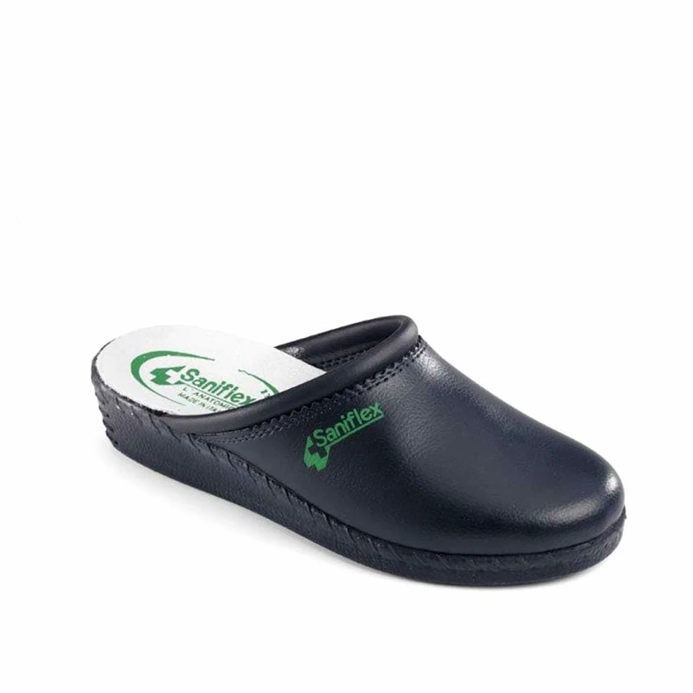 840-1 Médico Certificado Zuecos Mules Zapatillas Zapatos de Cuero, Mujer
