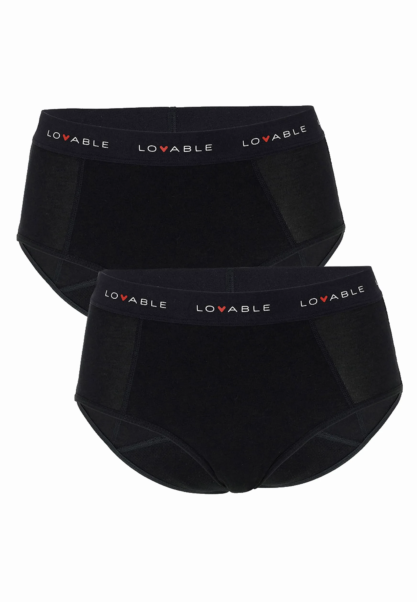 Lovable Period Panties Braguita Alta Ciclo Menstrual Flujo Pesado (Pack de 2) Mujer