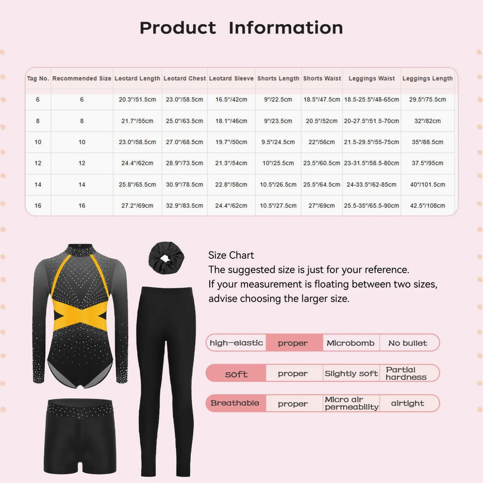 Freebily Trajes De Gimnasia Brillantes Lentejuelas para Niña Maillot De Baile con Leggings Cortos Y Diadema Disfraz De Bailarina