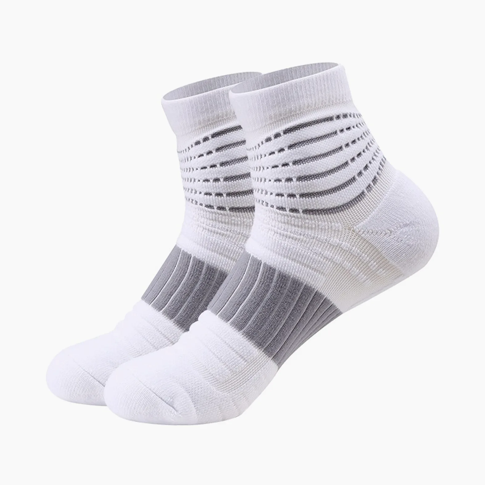 Calcetines Deportivos Hombres Mujeres al Aire Libre Elite Fitness Baloncesto Ciclismo Corriendo Calcetines Cortos Gruesa cojín Transpirable Cuarto Calcetines Deportes Calcetines