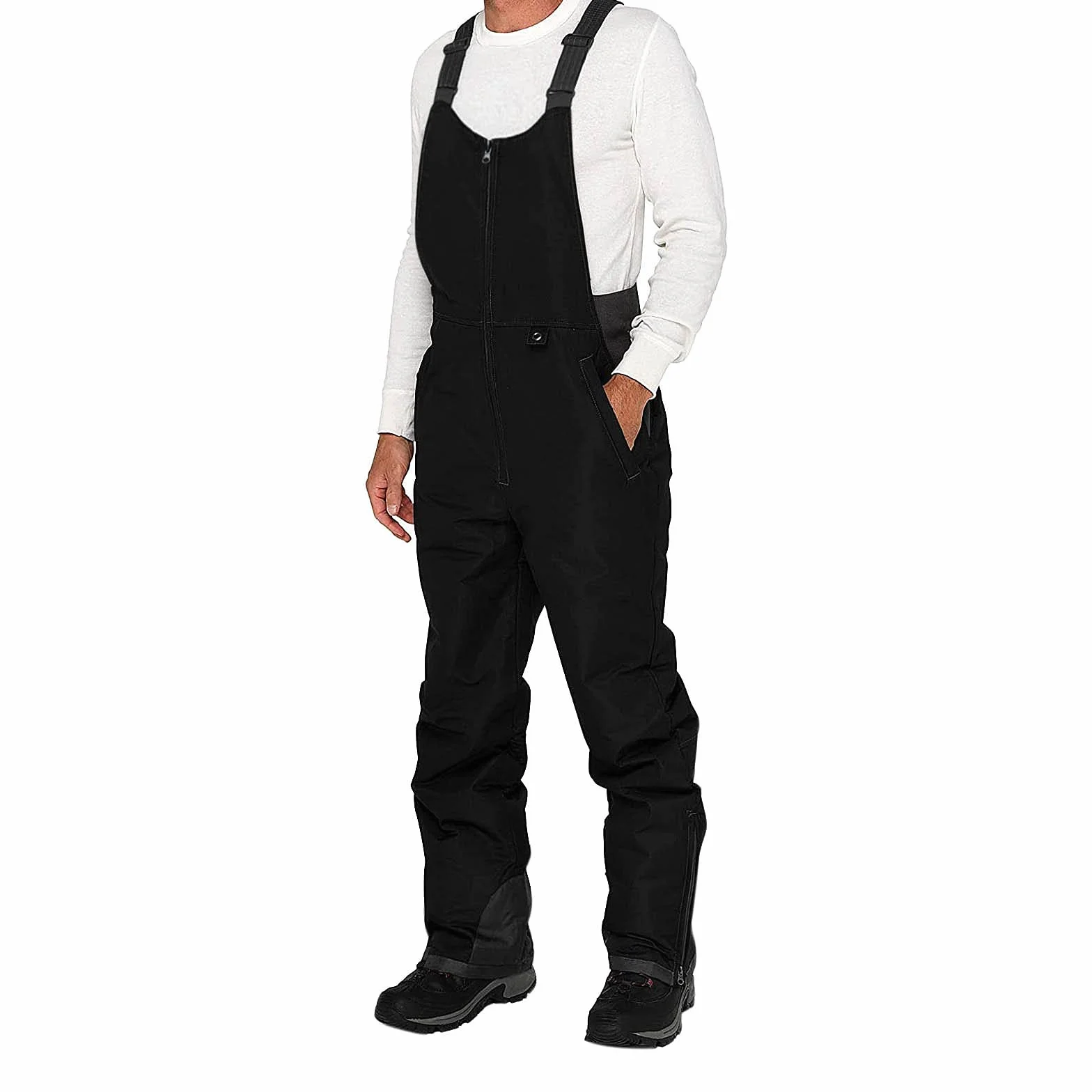 Pantalones de esquí para hombre elásticos 3XL impermeables con tirantes ajustables