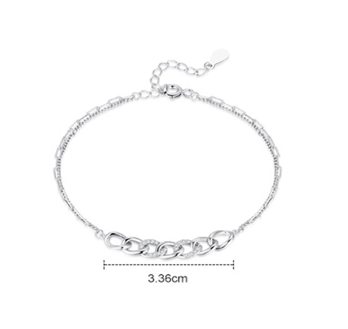 Pulseras de eslabones para mujer con diamantes, pulseras de platino para mujer, PT950 y oro blanco de 9K/14K/18K