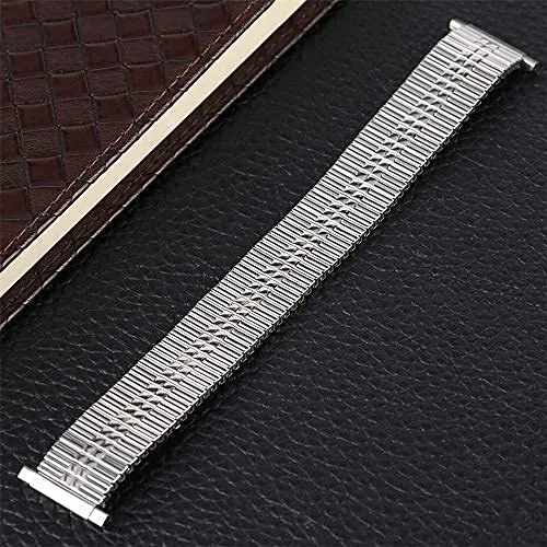 Correa de Reloj, extensión elástica, repuestos de Correa de Reloj de Acero Inoxidable para Hombres y Mujeres, Correa de Brazalete de Reloj sin Hebilla