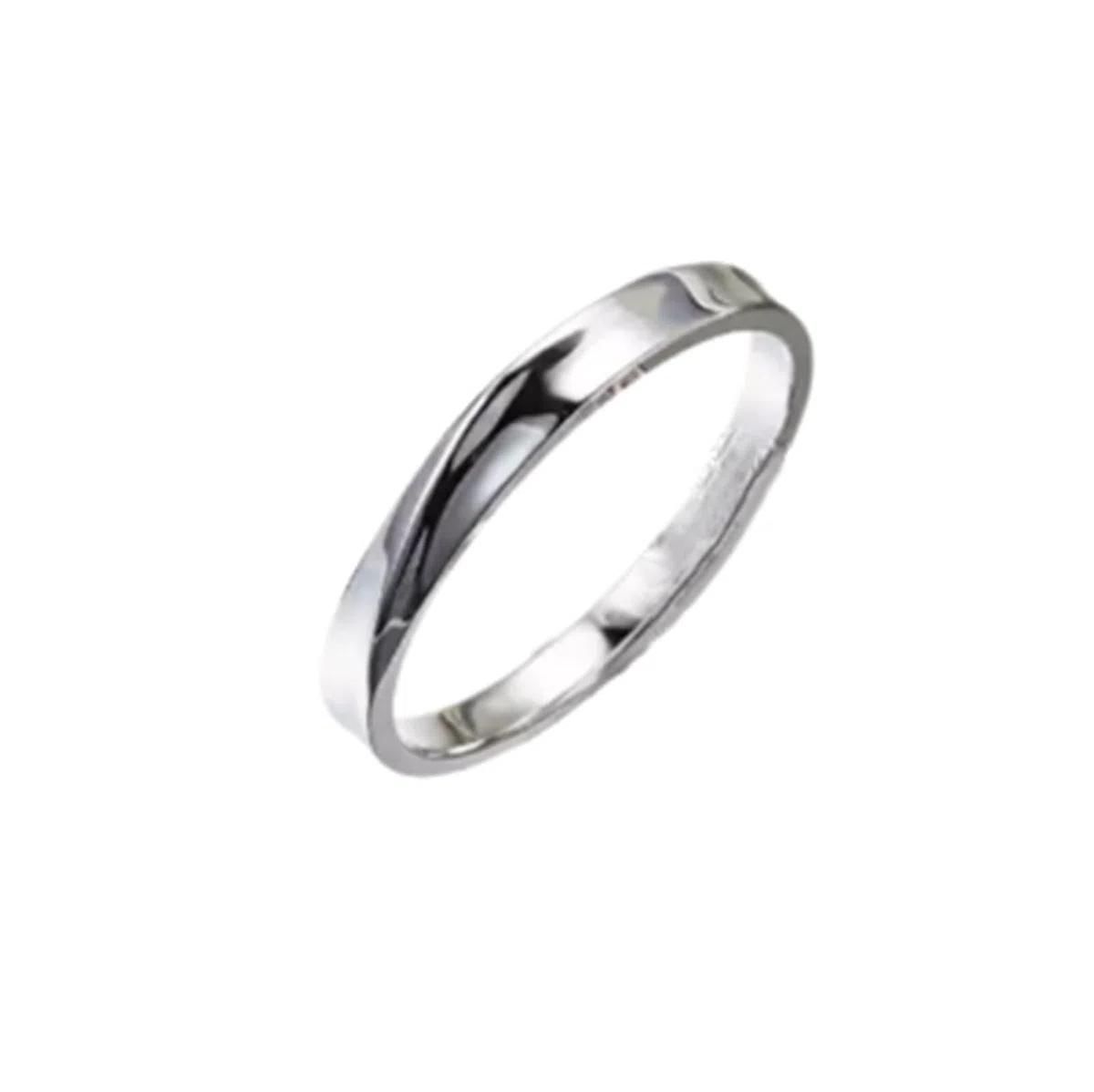 Wycian Anillos Boda Hombre Anillo Plateado PT950 Polaco Talla 30 Sólido No Chapado Moda para Esposa Cumpleaños Joyas