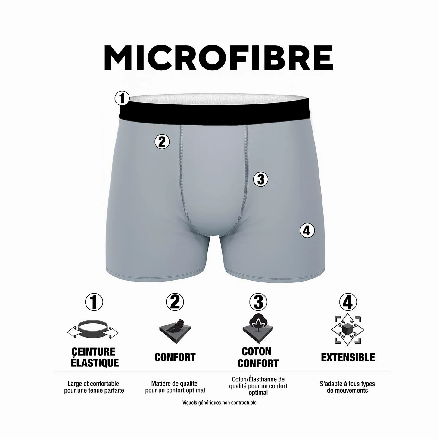 pierre cardin underwear Ropa Interior de Hombres (Pack de 4)