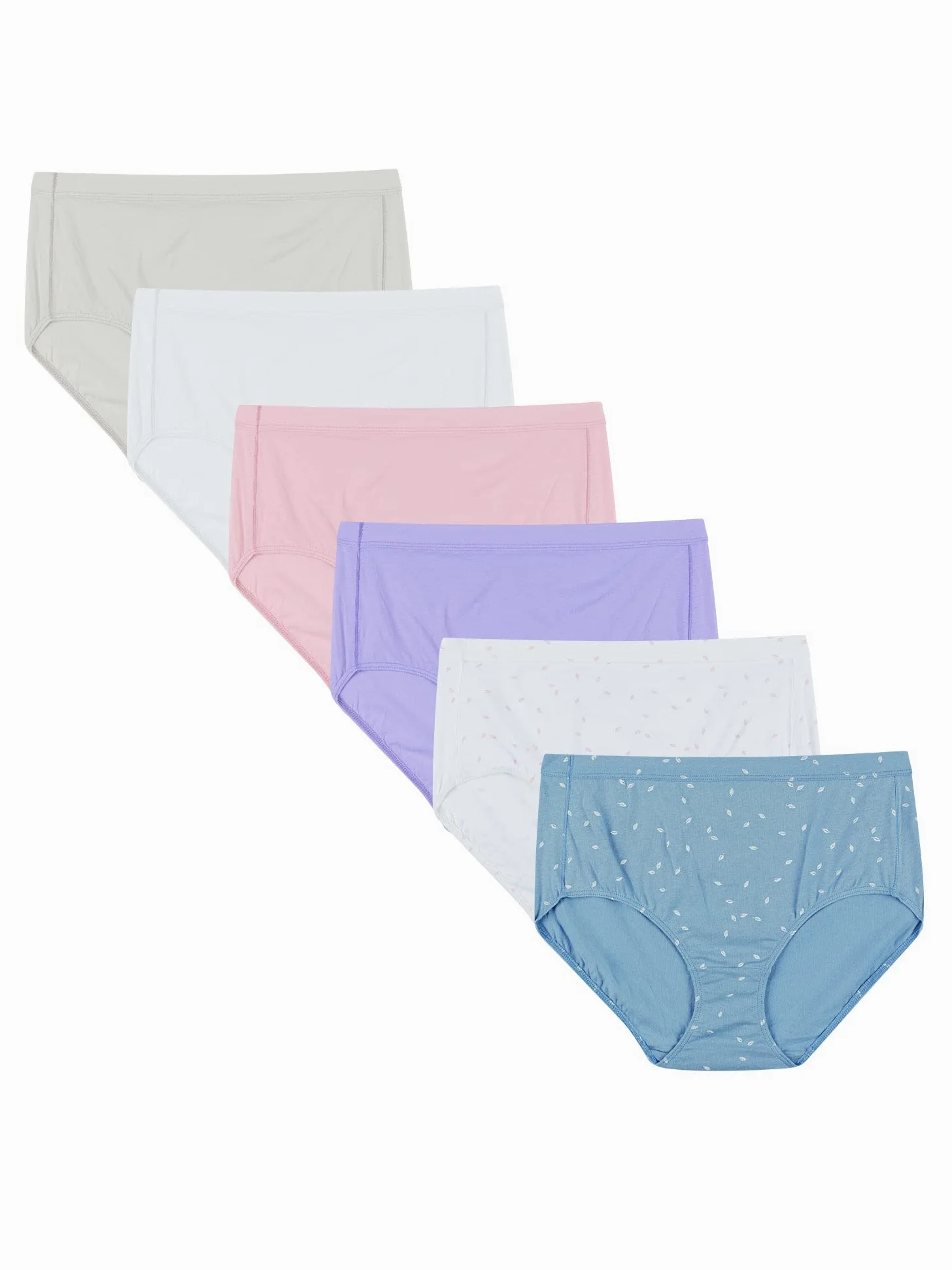 Hanes Organic Cotton Panties Pack, Comfortsort Underwear, 6-Pack (Colors May Vary) Hipster Mujer (Pack de 6)