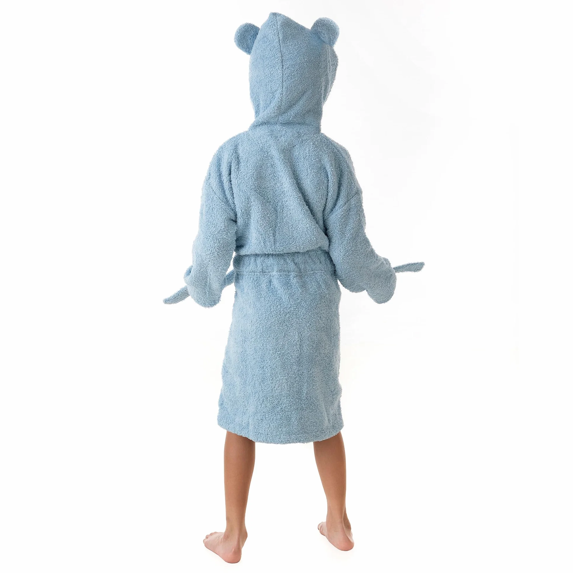 Albornoz Infantil con Orejas 100% Algodón OEKO-TEX® para Niños Niñas con 2 Bolsillos y Capucha