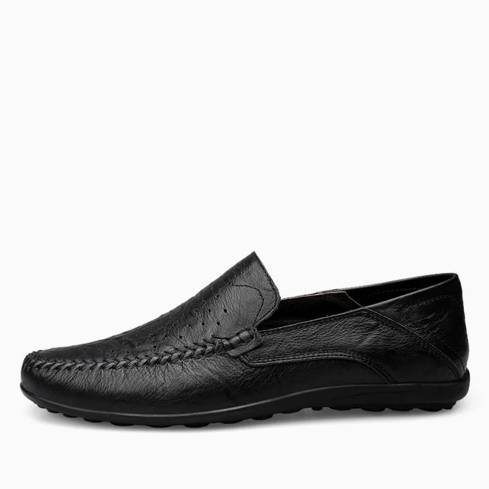 Hombre Mocasines Slip On Verano Agujero Transpirable Comodas Hilo de Coser Trabajo Zapatos