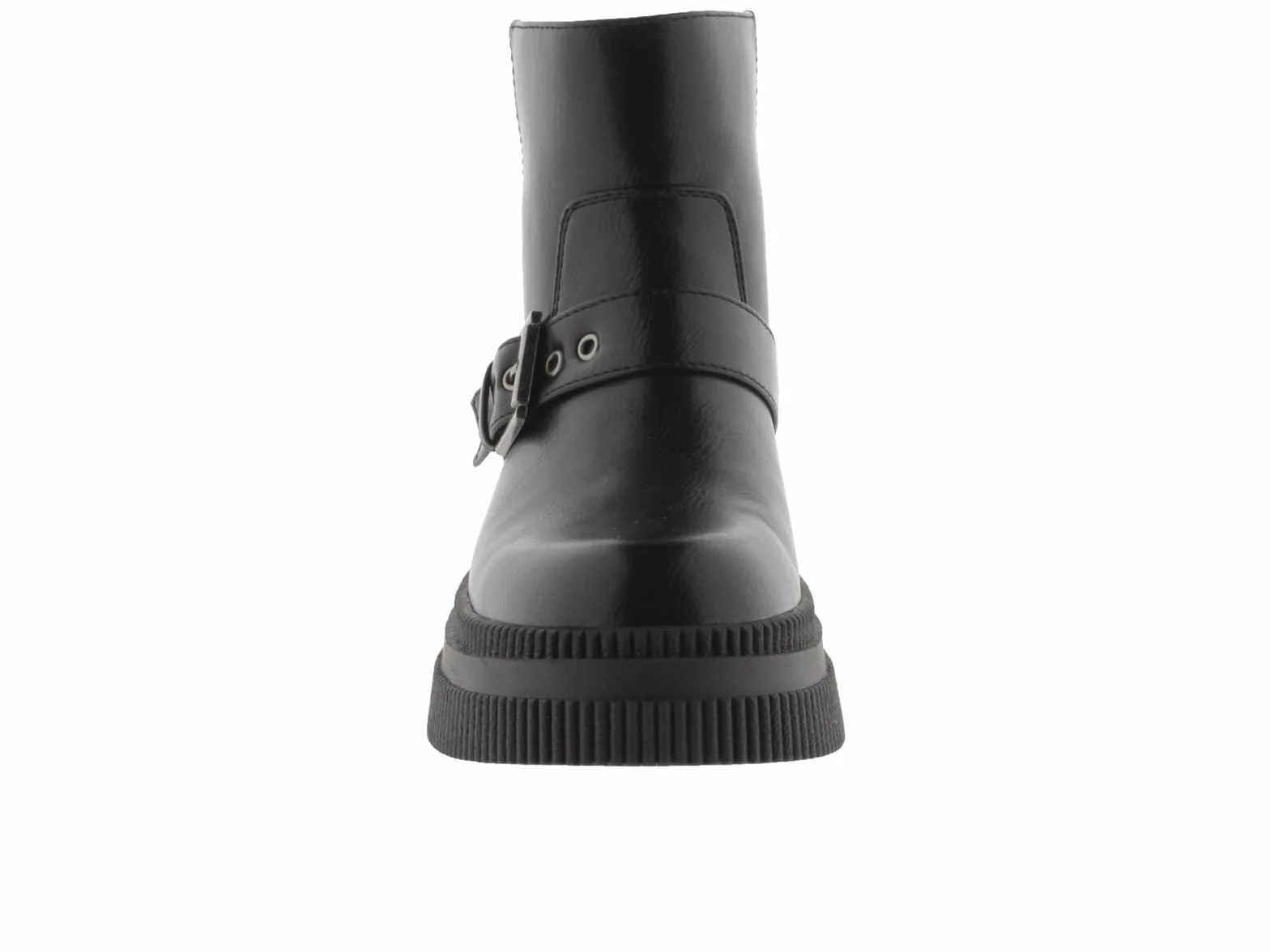 victoria Botines Dublín Efecto Piel Negro Monocromo & Suela Gruesa & Correa 1301105 para Mujer