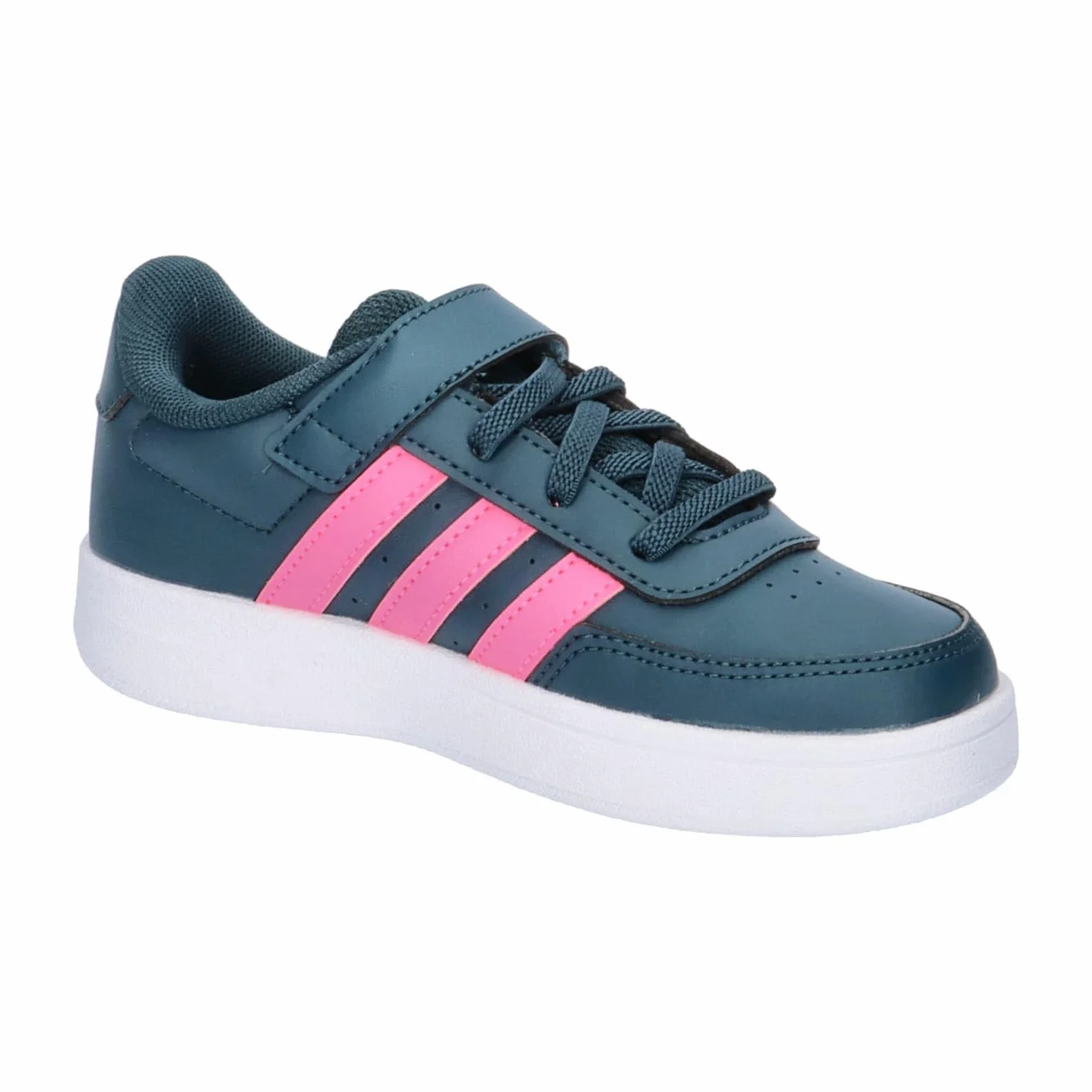 adidas Breaknet Lifestyle Court Elastic Lace Top Strap Shoes Arctic Night Lucid Pink Cloud White 37 1/3 EU