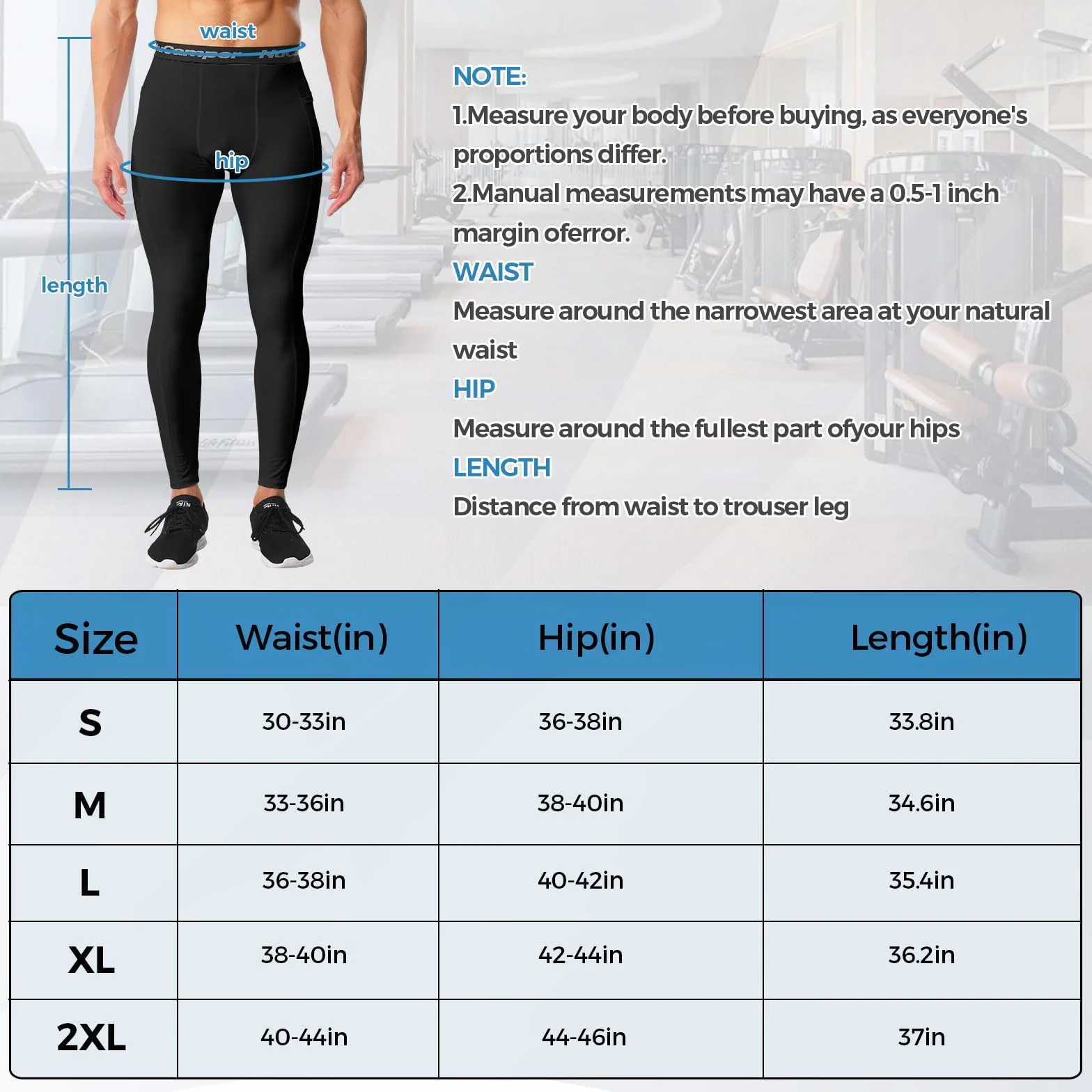 NuCamper Pantalones de Compresión para Hombre con Bolsillo Mallas Deportivos Secado Rápido Leggings Baselayer Tights para Correr Entrenamiento