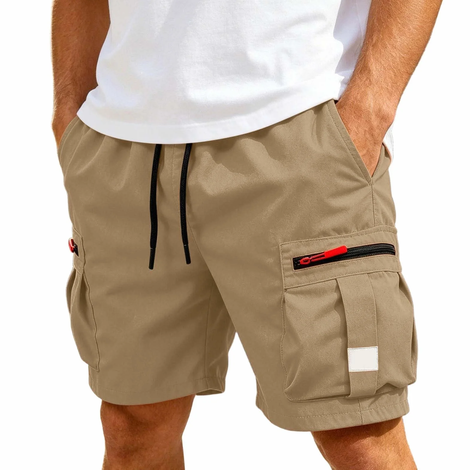 Pantalones Cortos Hombre Trabajo Bermudas Hombre Verano Deporte Senderismo Montaña Pantalones Cortos Cargo Shorts Militares Casual Verano con Múltiples Bolsillos