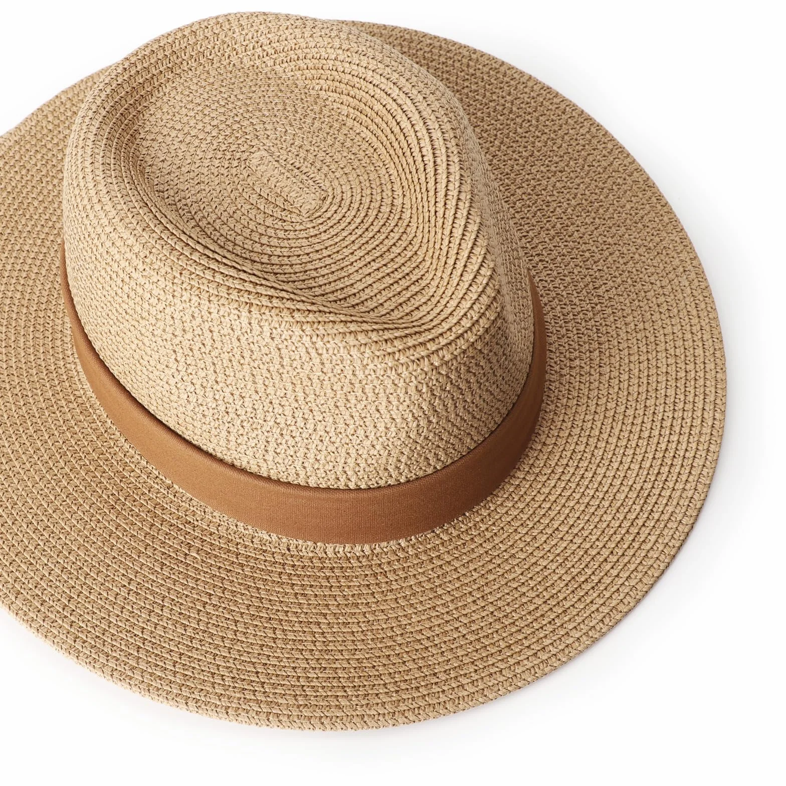 DRESHOW Sombrero de Panamá Mujeres UPF 50+ Fedora ala Ancha