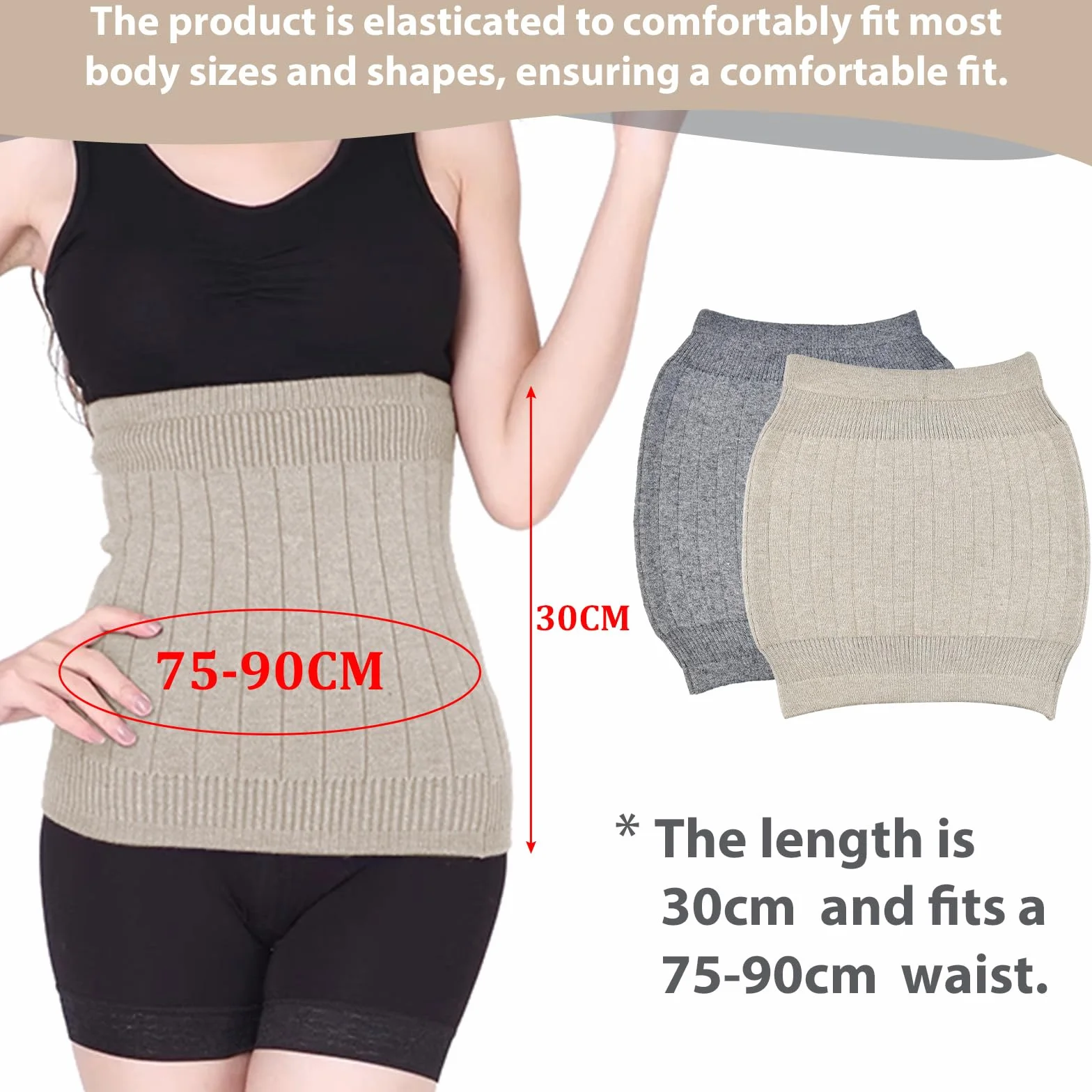 NAROSEBE Unisex Calentador de Cintura Faja Lumbar Calentador de Cintura de Cachemira Cinturón Lumbar Mujer Cinturón Invierno Calentado de Lana Cinturón de Punto