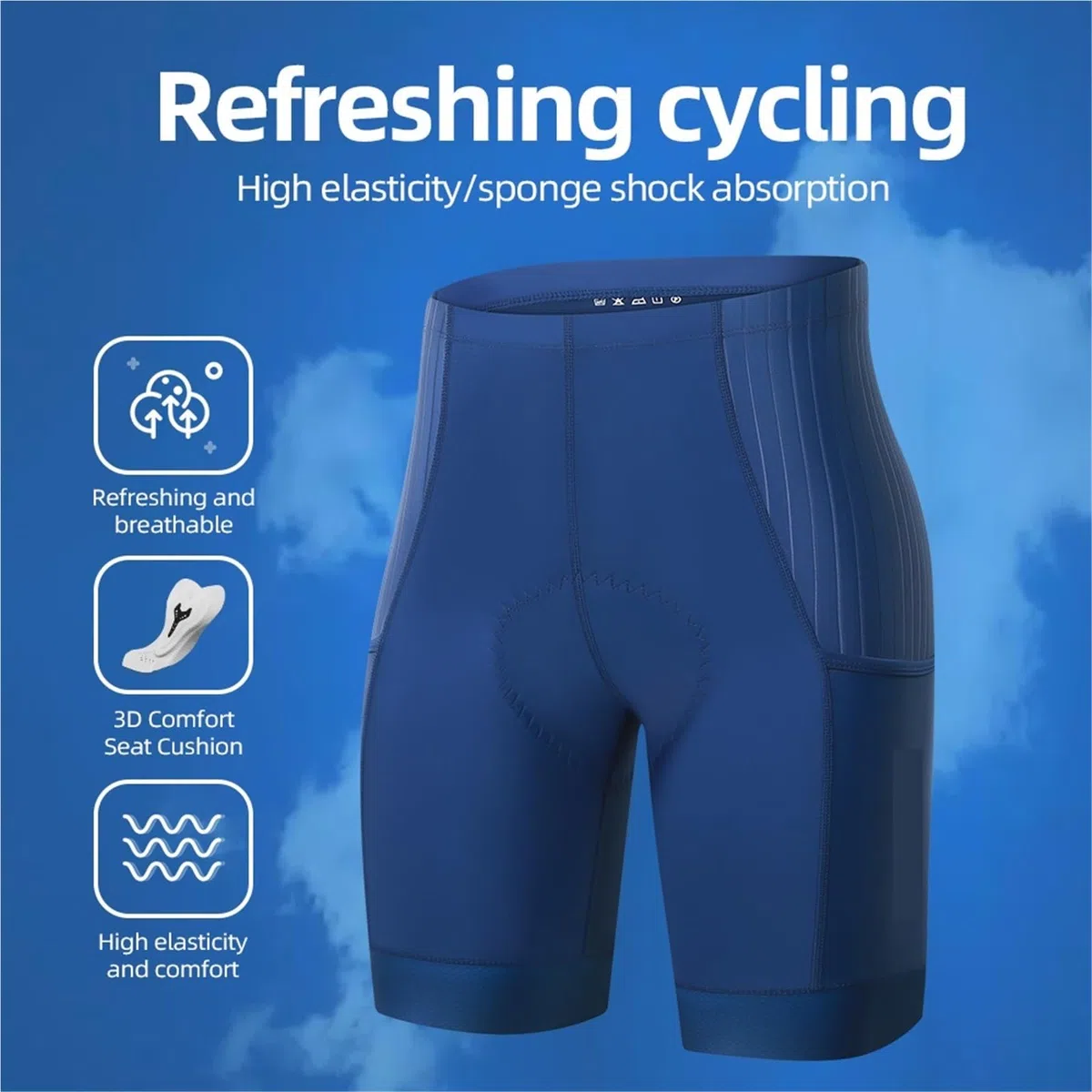 Pantalones Cortos De Ciclismo Pantalones cortos de ciclismo for mujer, mallas for, pantalones transpirables for carretera, 7 horas(Black,L)