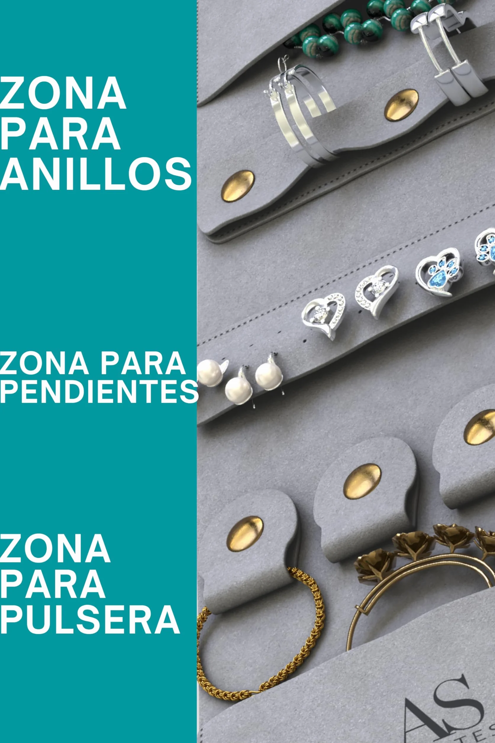 Joyero Enrollable Viaje Mujer Portatil Plegable Estuche Joyas Viaje Enrollable Organizador para Joyas bolsa Organizadora joyeria Pendientes Collar Brazaletes Anillos