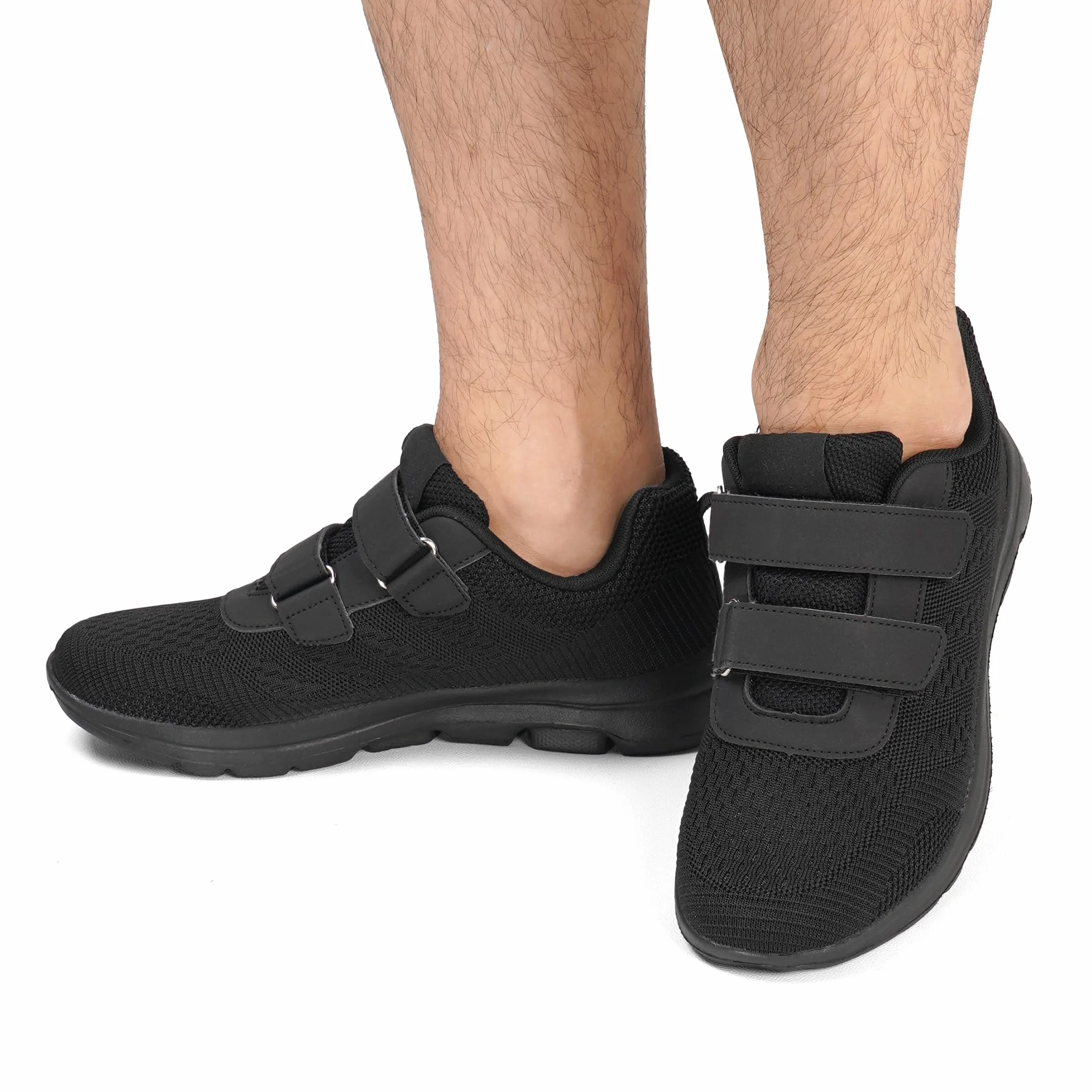 JOMIX Zapatillas de Deporte Hombre Running Depotivas sin Cordones Gimnasio Correr Carretera con Banda Ajustable Sneakers Ligeros Transpirables Fitness Gym Tenis Jogging