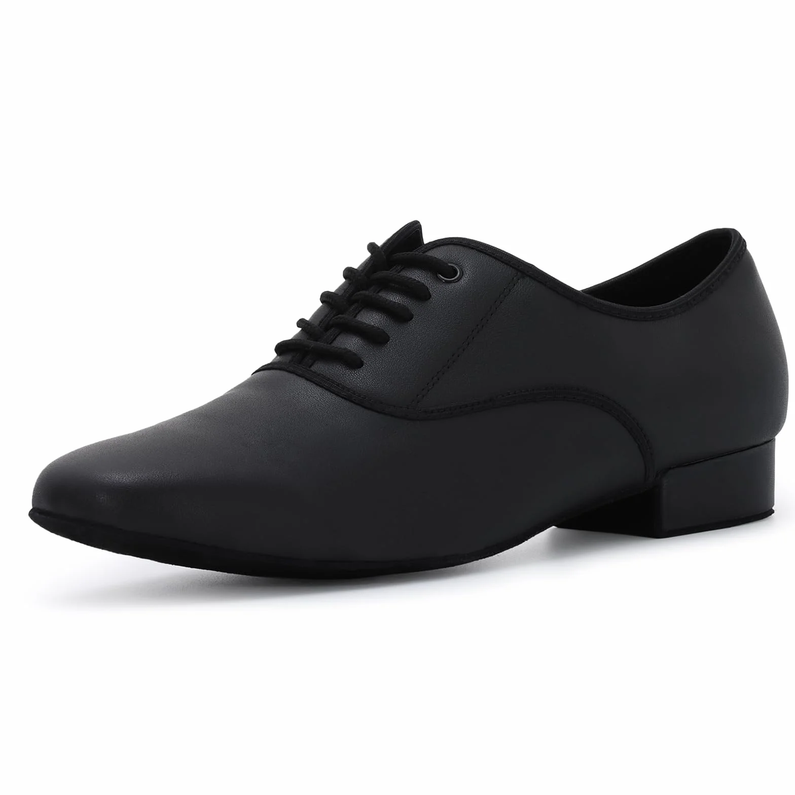 Zapatos de Baile Latino Hombre de Tacón Bajo Práctica Danza Zapatos 2.5 cm, Negro