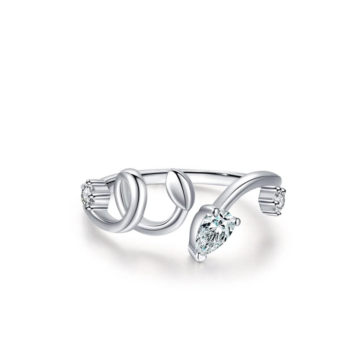 Anillo de oro para mujer, oro blanco, alianzas únicas con diamante cultivado en laboratorio, anillos de boda, elegantes anillos de oro real para mujer