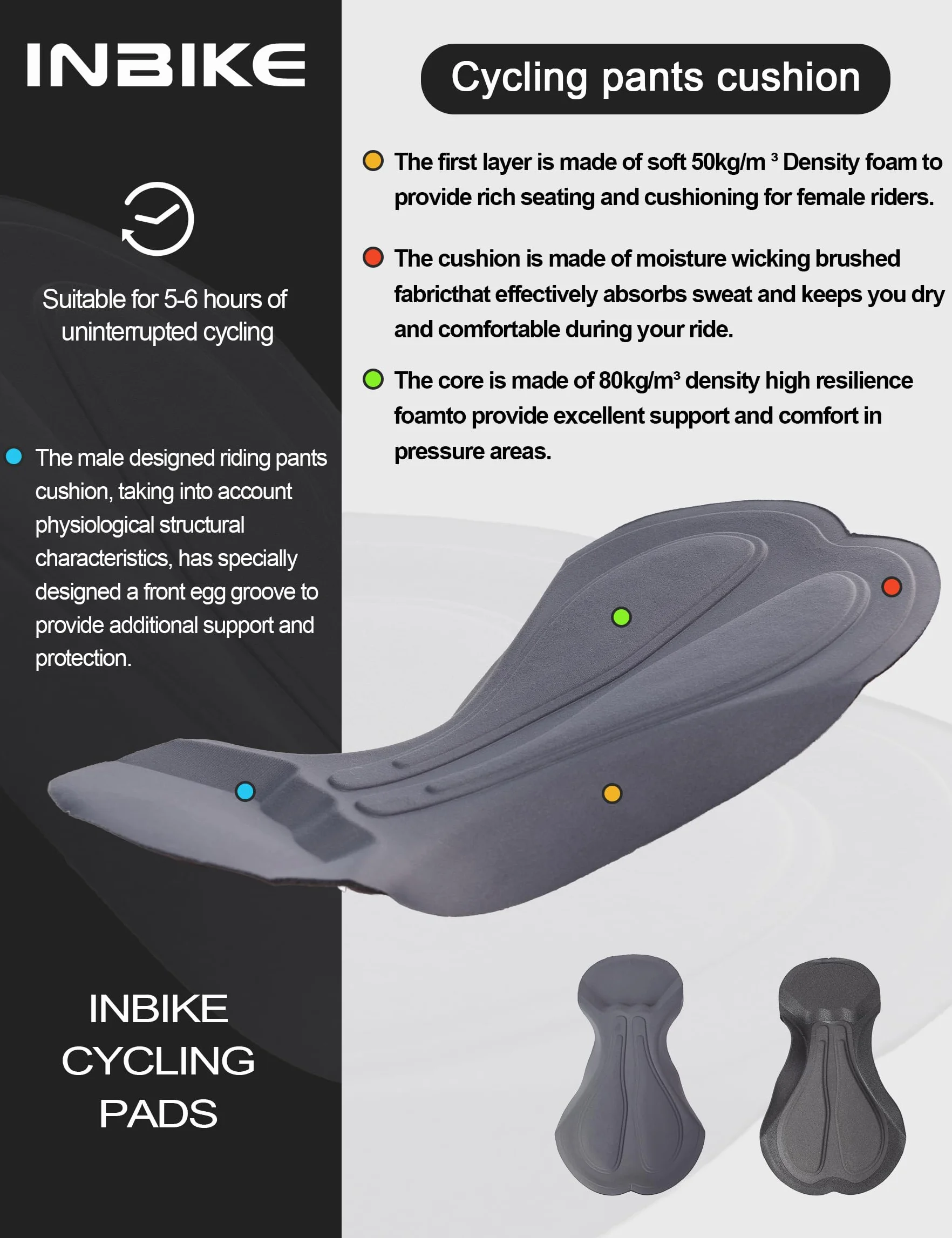 INBIKE Culotes de Ciclismo para Hombre Largo Termicos Pantalones Bicicleta Montaña MTB Inveirno Elásticos Thermal